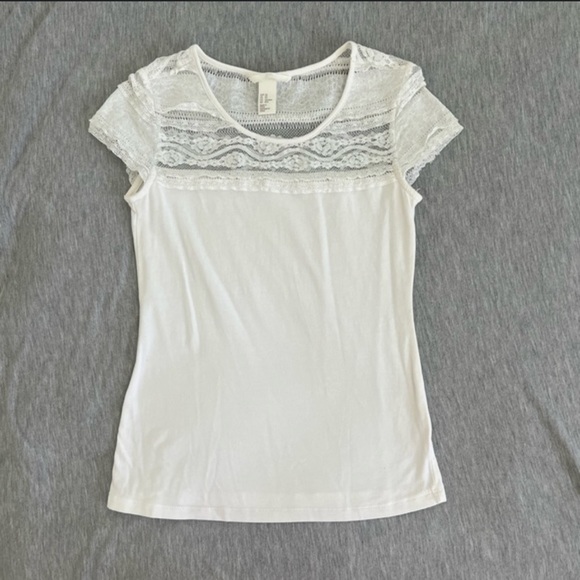 H&M white lace top size small - Picture 1 of 4